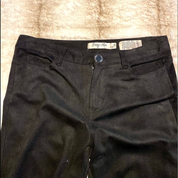 Bell Bottom Classic Retro High Waist Cropped Flared Raw Hem Pants Black - Picture 13 of 13